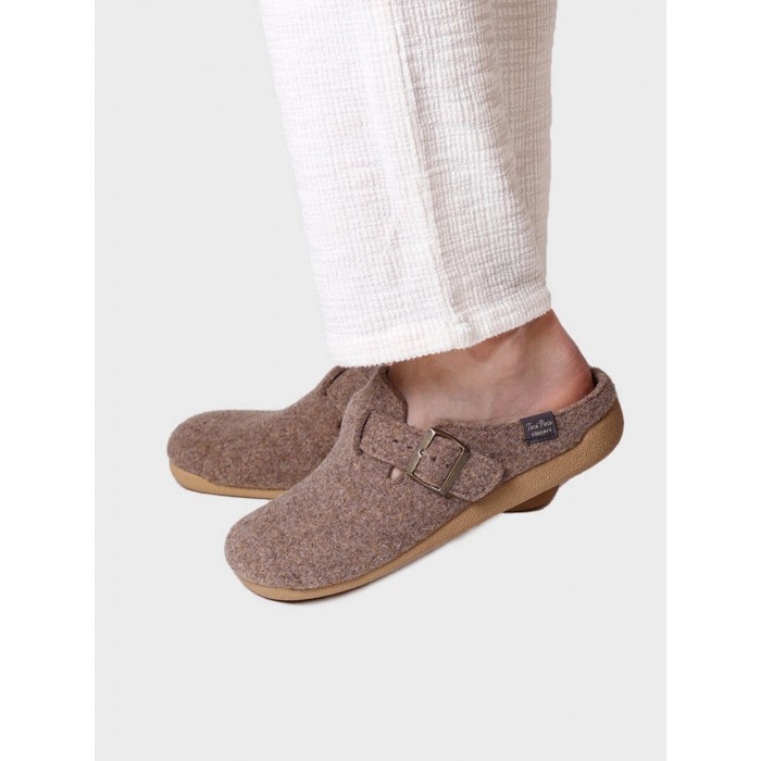Slipper Norton. AW23 Calzado unisex candelascloset. Zapatilla de casa en tejido fieltro. Marca Toni Pons. Made in Spain.