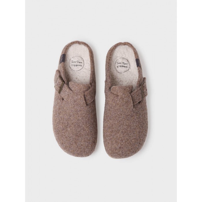 Slipper Norton. AW23 Calzado unisex candelascloset. Zapatilla de casa en tejido fieltro. Marca Toni Pons. Made in Spain.