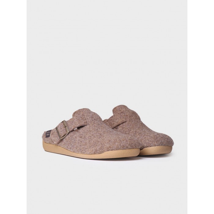 Slipper Norton. AW23 Calzado unisex candelascloset. Zapatilla de casa en tejido fieltro. Marca Toni Pons. Made in Spain.