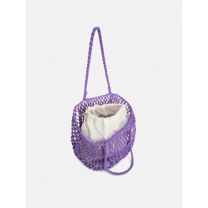 Bolso de mujer Risa Lila. Accesorios SS24 Compañía Fantástica en candelascloset. Asas largas y forro interior.