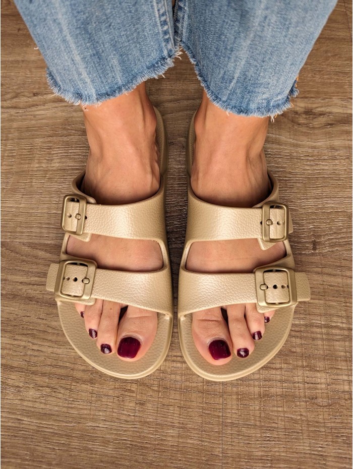 Sandalia de mujer Creta tipo BIO. Calzado SS24 Toni Pons en candelascloset. Goma impermeable color crudo. Made in Spain. 2