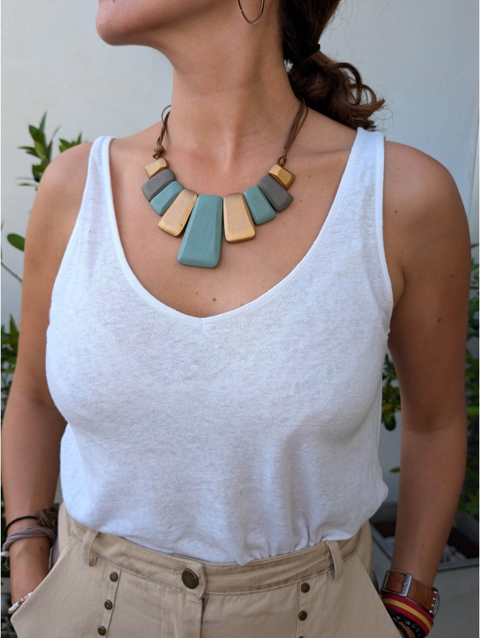 COLLAR MOAI BLUE 2