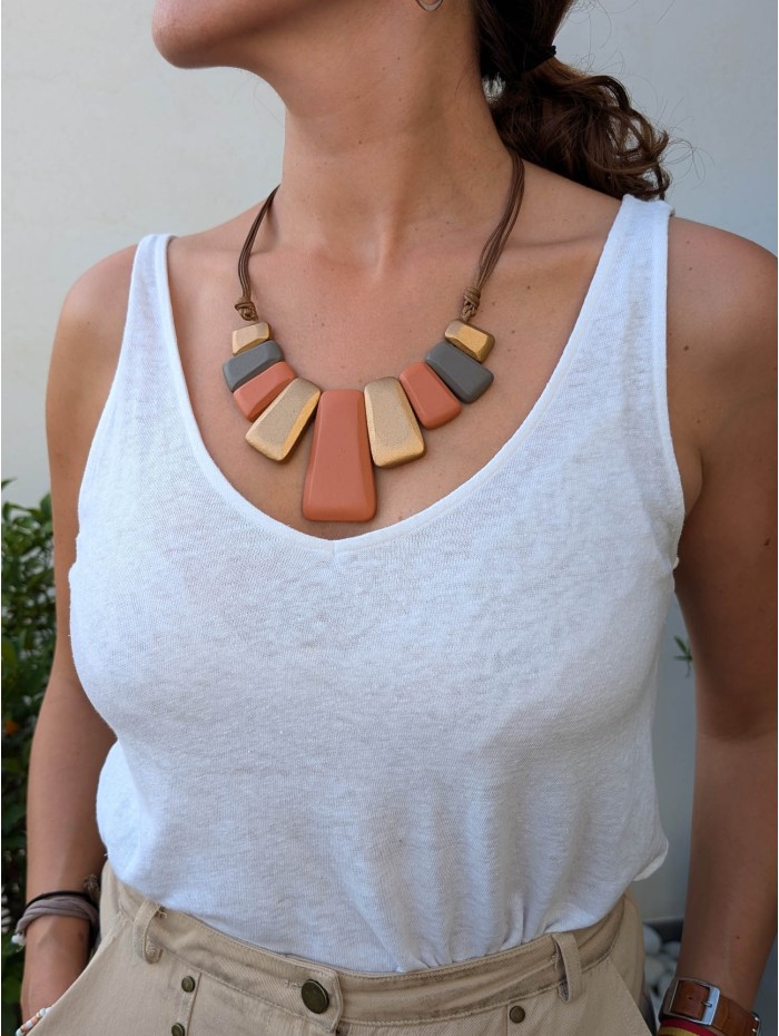 COLLAR MOAI CORAL 2