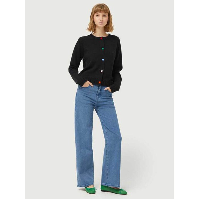 Pantalón vaquero mujer Zee. Colección AW24 Compañía Fantástica en candelascloset. Color azul, pernera recta, largo y tiro alto.