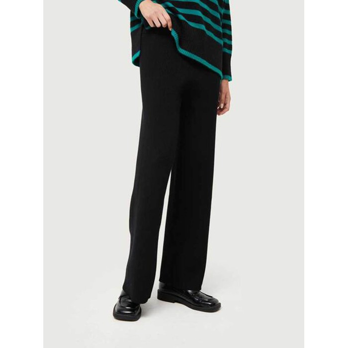 Pantalón largo mujer Doris. Colección AW24 Compañía Fantástica en candelascloset. Tejido de punto negro y cintura elástica.
