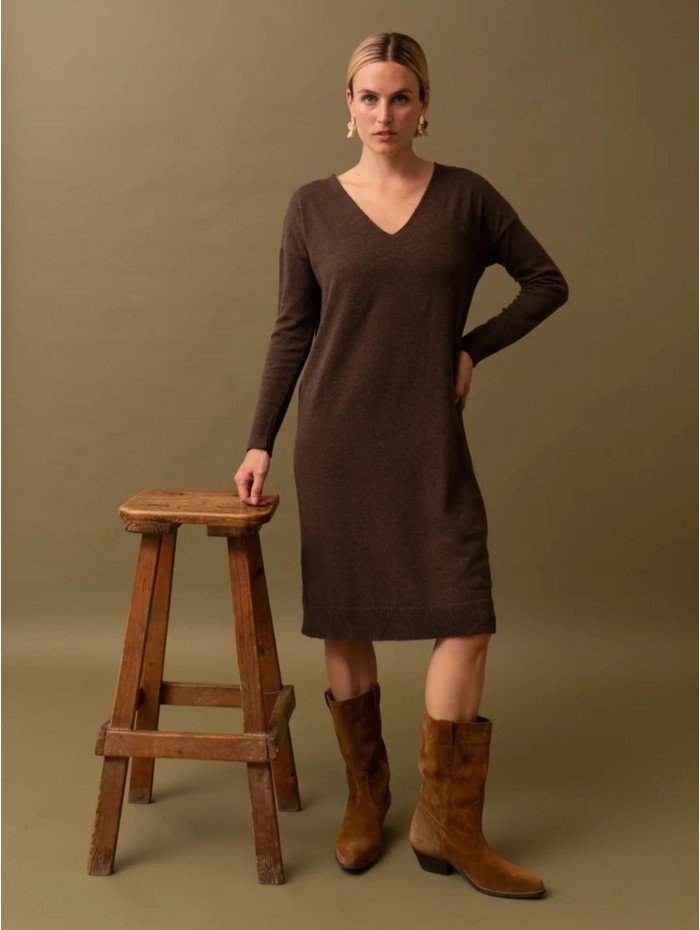 VESTIDO PENSIVE BROWN POEMS