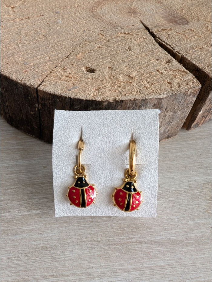 PENDIENTES LADYBUG