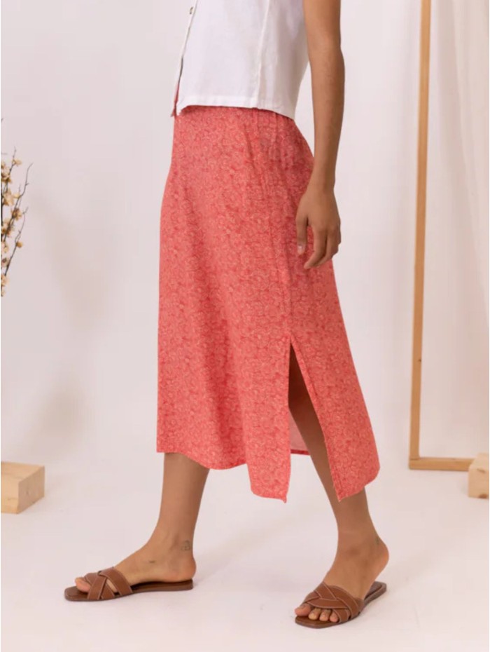 FALDA VELLUM CIRCLE CORAL...