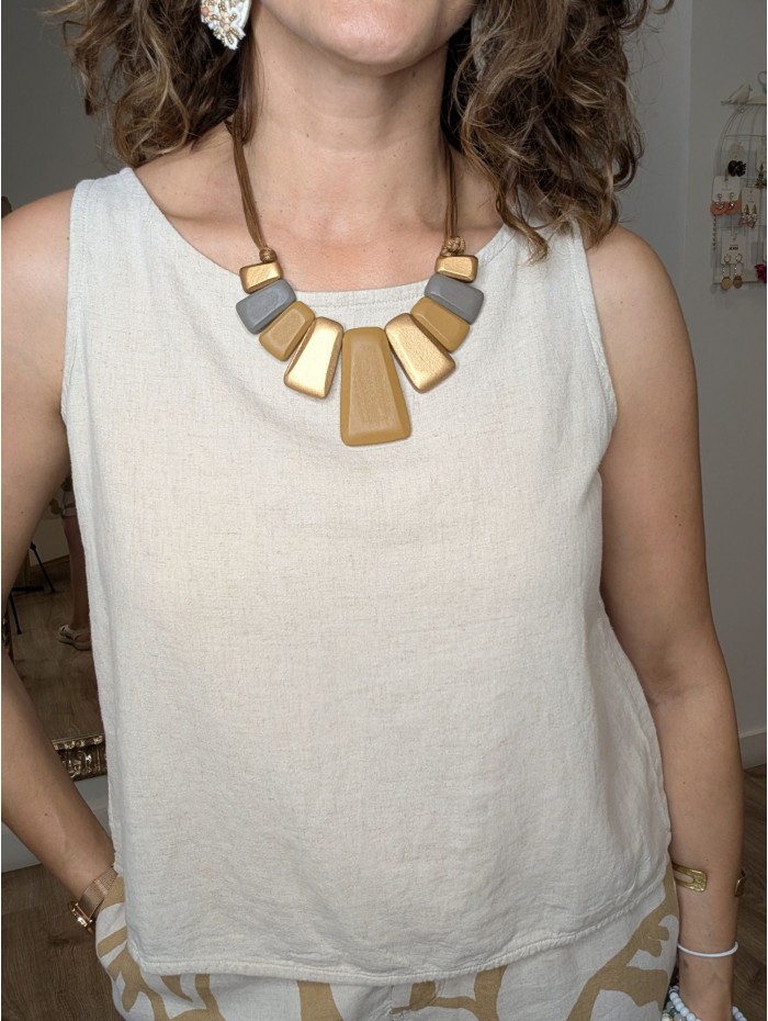 COLLAR MOAI GOLD