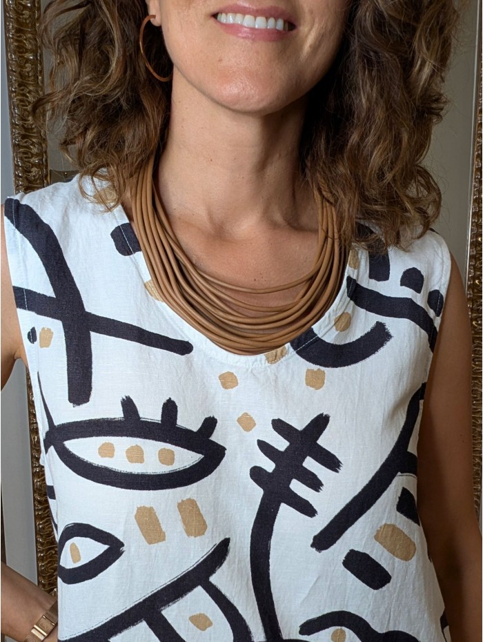 COLLAR BUTTERFLY CAMEL