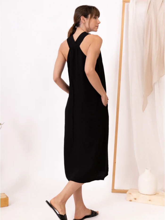 VESTIDO RIPPLE BLACK POEMS 2