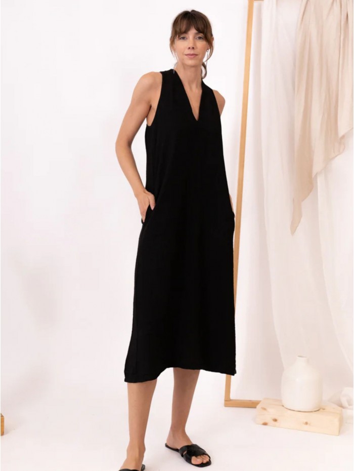 VESTIDO RIPPLE BLACK POEMS