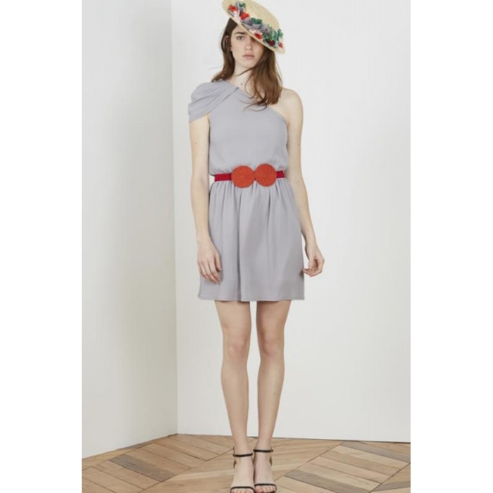 VESTIDO ASIMÉTRICO GRIS