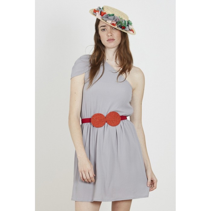 VESTIDO ASIMÉTRICO GRIS