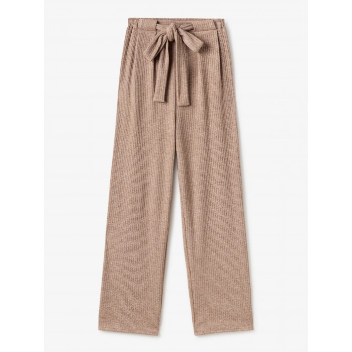 Pantalón Mima Nüd by Nekane en shop candelascloset. Tejido en canalé y cinta doble lazada para mujer.