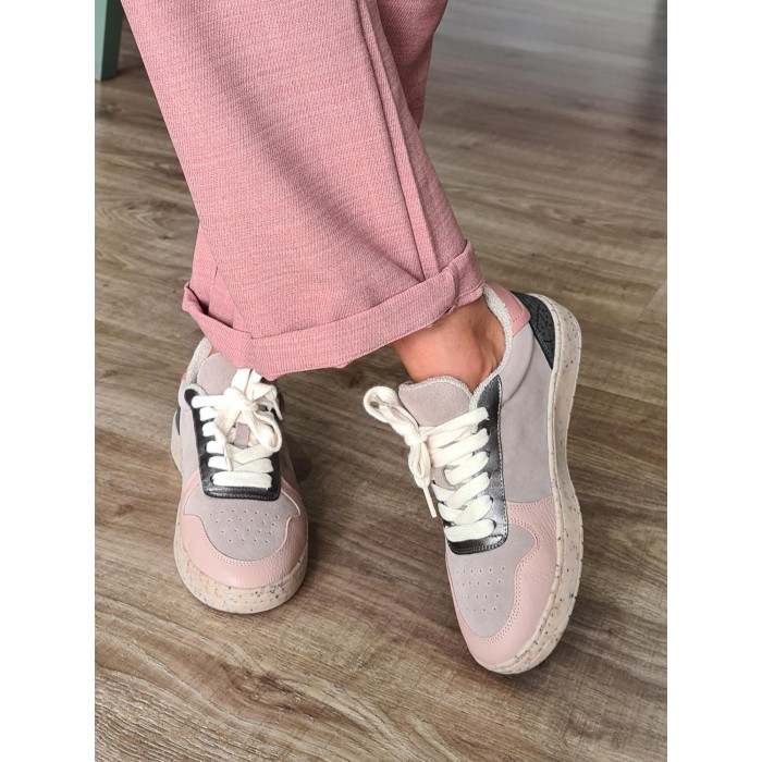 Sneaker Alexa. AW23 Calzado mujer candelascloset. Sneaker en serraje y piel combinada mujer. Marca Toni Pons. Made in Spain.