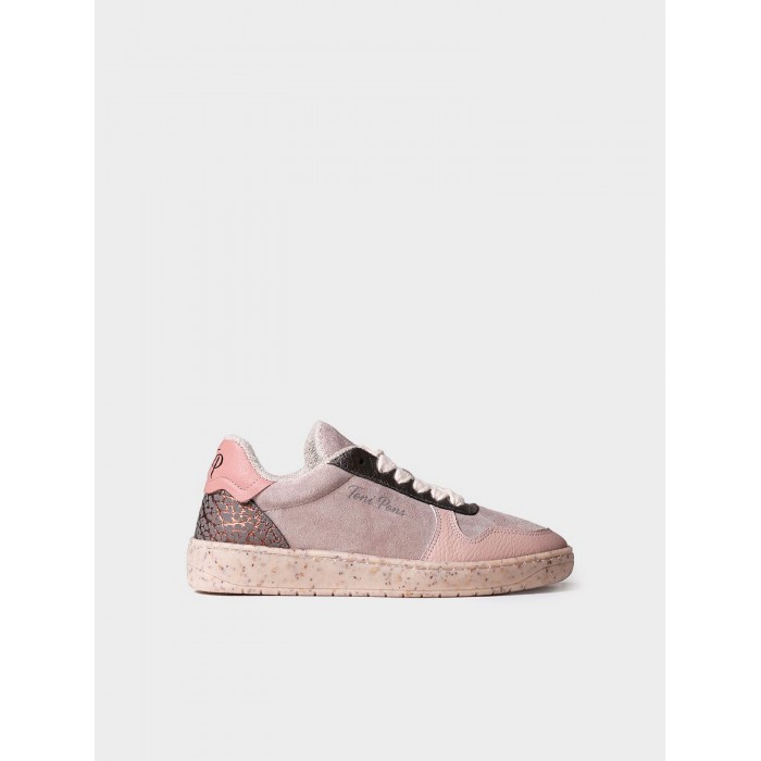 Sneaker Alexa. AW23 Calzado mujer candelascloset. Sneaker en serraje y piel combinada mujer. Marca Toni Pons. Made in Spain.